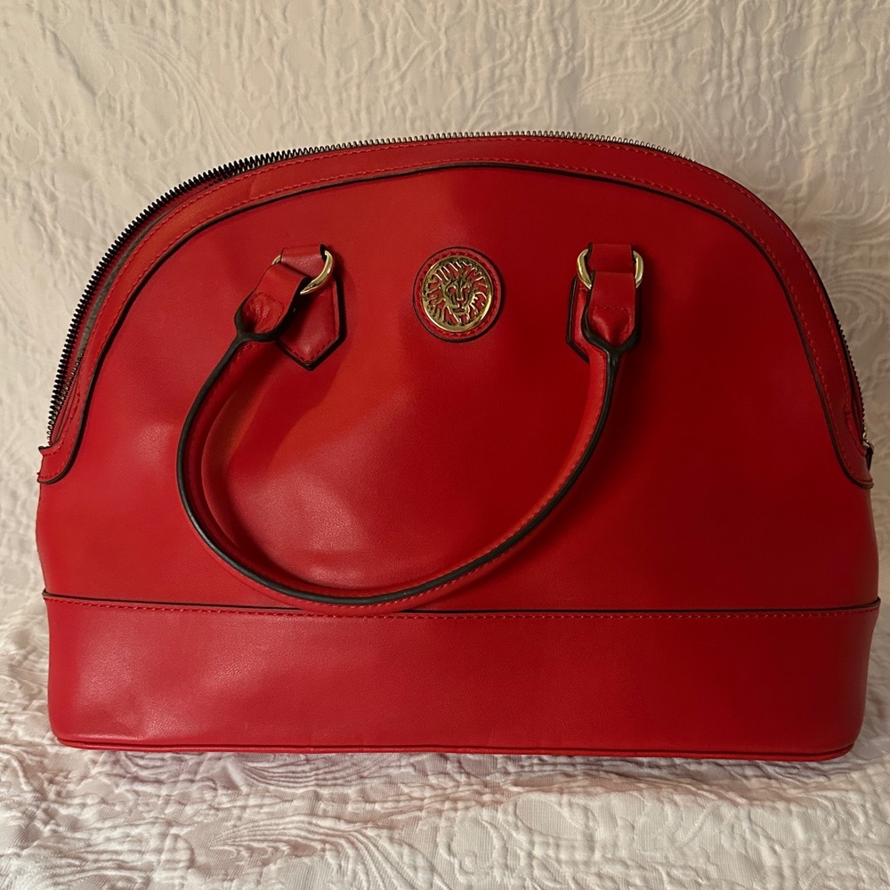Anne Klein Faux Red Leather Bag 🌹💄
